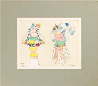 ANDRE LHOTE (1885 - 1962) Costume designs for A Fairy and Titania.